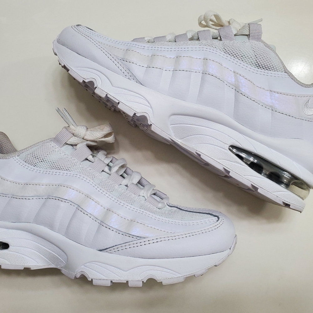 NIKE Air Max 95 GS White Vast Grey - Picture 3 of 13